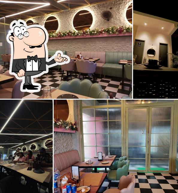 The interior of Verandah Rooftop Restaurant