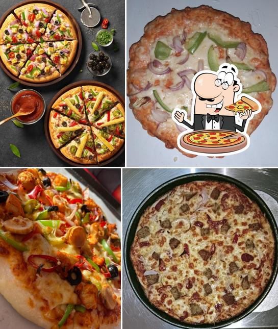 Pick different types of pizza
