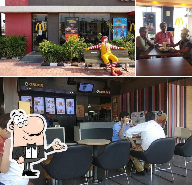 The picture of interior and dining table at McDonald's