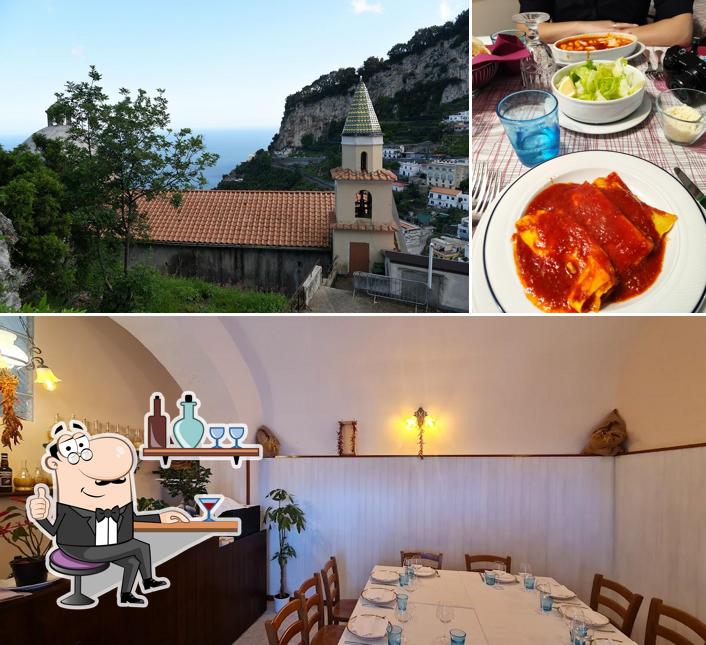 Gli interni di Osteria Rispoli