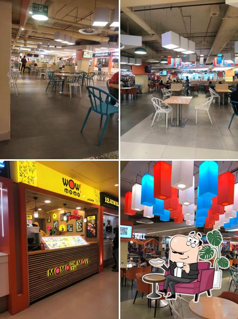 Take a seat at one of the tables at Sizzling Shawarma