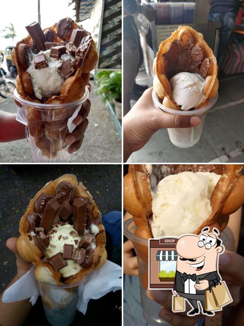 The exterior of Origin Bubble Waffles