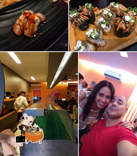 Peça diversos pratos de frutos do mar oferecidos no Koi Moema