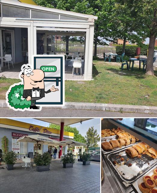 Questa è la immagine che presenta la esterno e cibo di Caffe deco