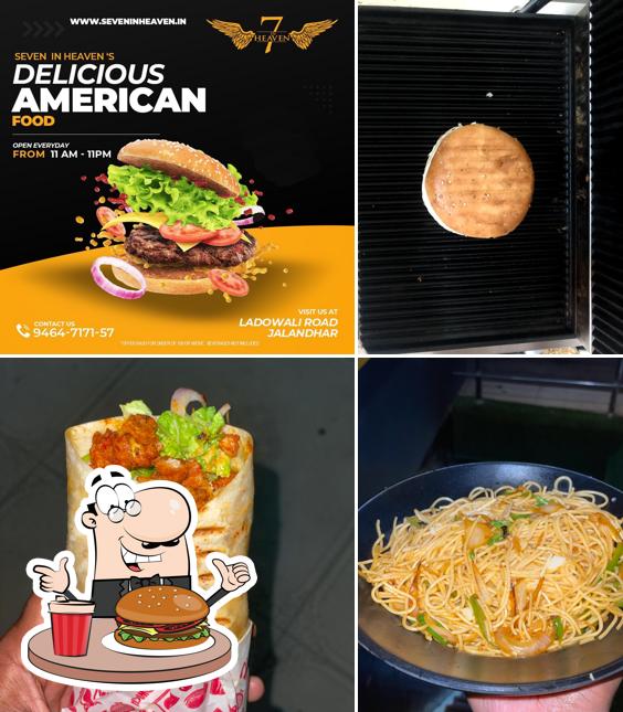 Hamburger at Seven In Heaven