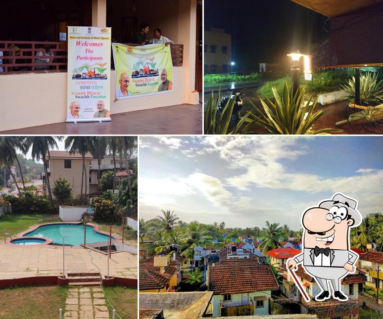 The outside part is an important feature of Hotel Colva Plaza