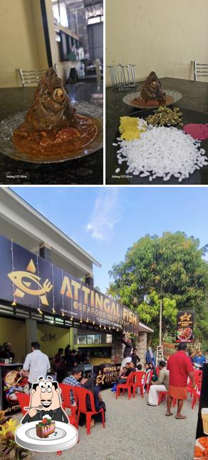 Chocolate cake at Attingal Fish & Seafood Restaurant