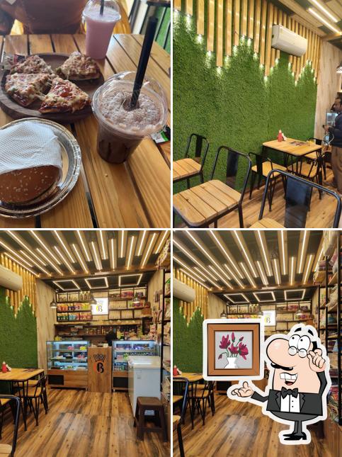 Take a seat at one of the tables at Crown Bakery & Cafe