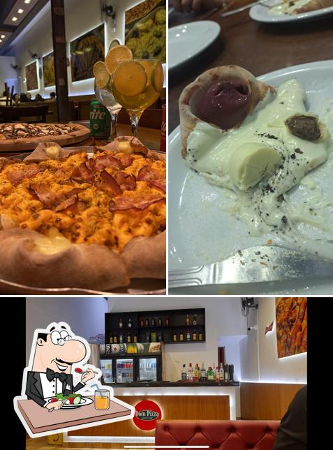 A foto da comida e interior a Dom Pizza
