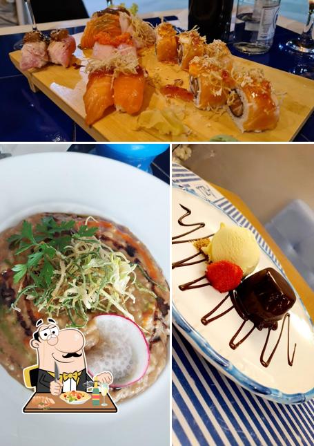 Platos en AZU. restaurante japonês e contemporâneo