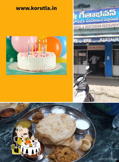 This is the photo showing food and exterior at Geetha Bhavan