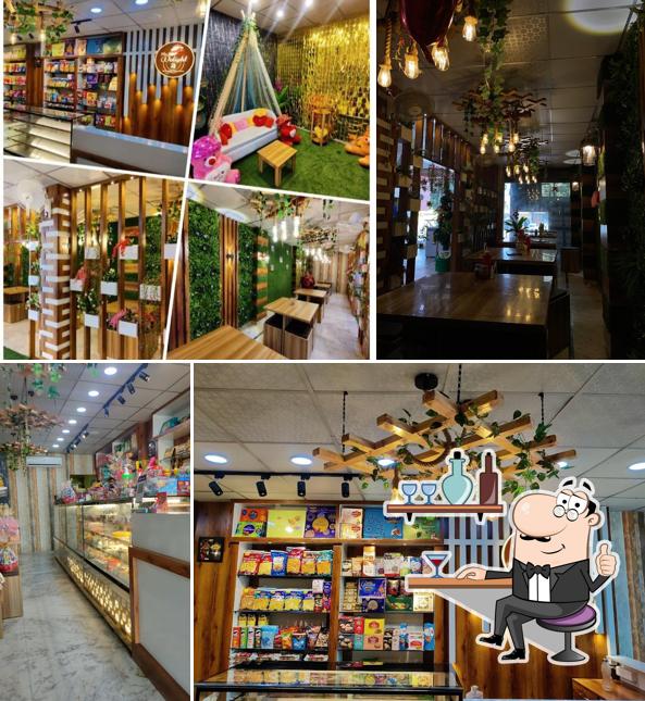 The interior of Mr Delight 24 Café & Bakery #Best Bakery and Cafe