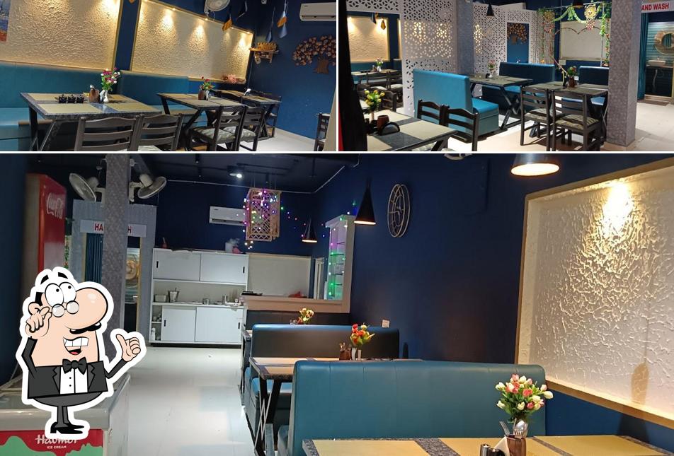 The interior of Sri madhuram pure veg restaurant