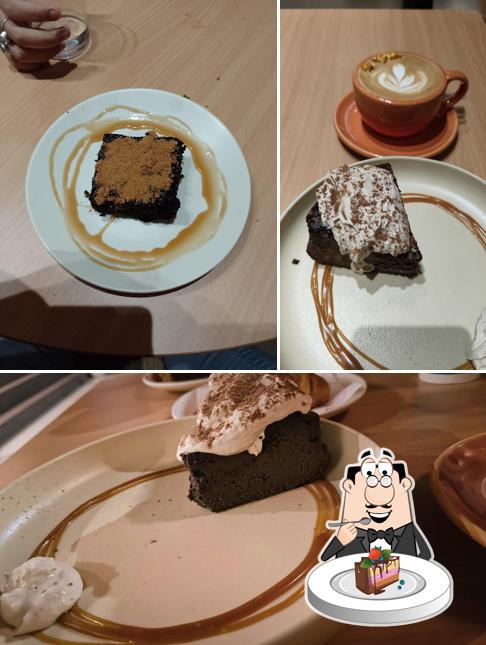 Chocolate cake at Potboiler Coffee