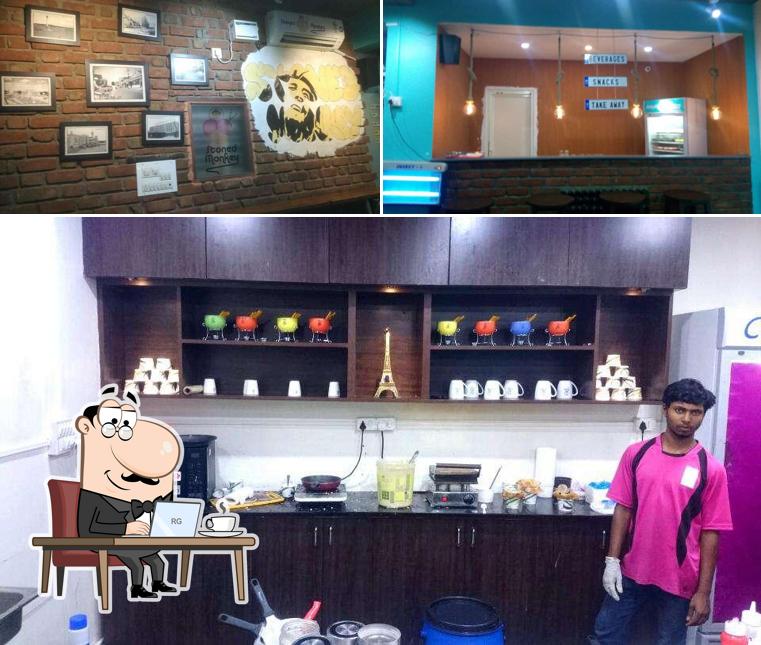 The restaurant's interior and exterior