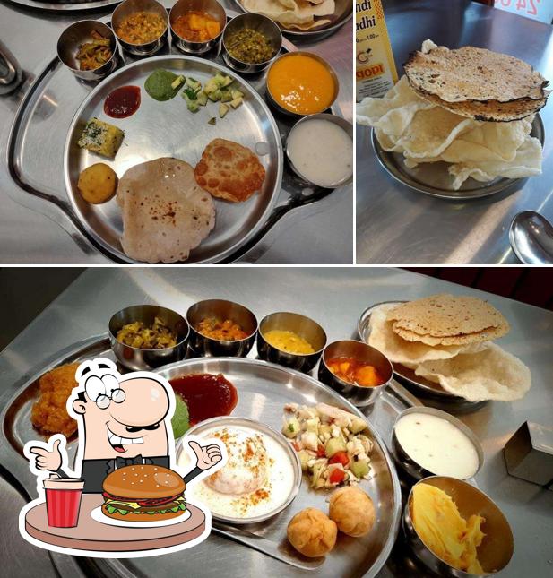 Order a burger at Gopi Dining Hall