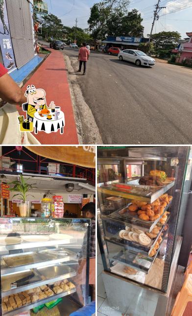 This is the picture displaying food and exterior at Town cafe Mala