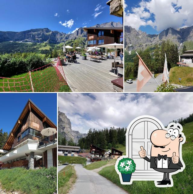 Puoi goderti l'aria fresca da seduto all'esterno di Hotel-Restaurant Flaschen