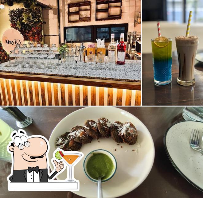 The restaurant's drink and food