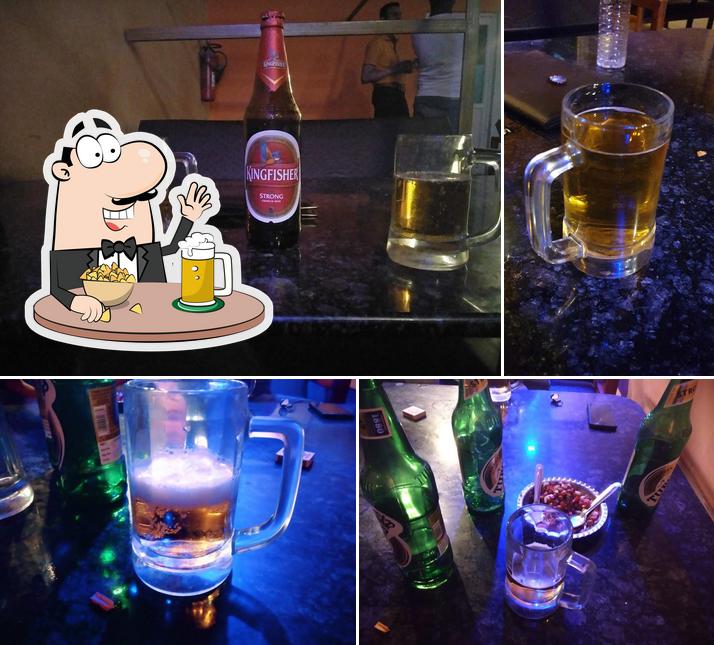 You can get a pint of light or dark beer