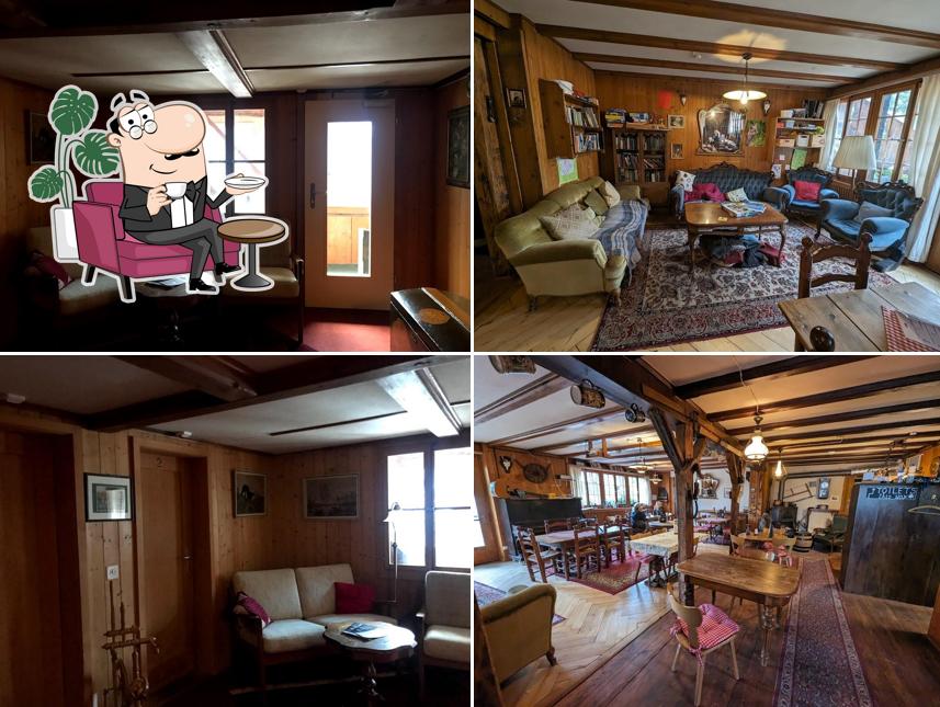 Gli interni di Pension Gimmelwald