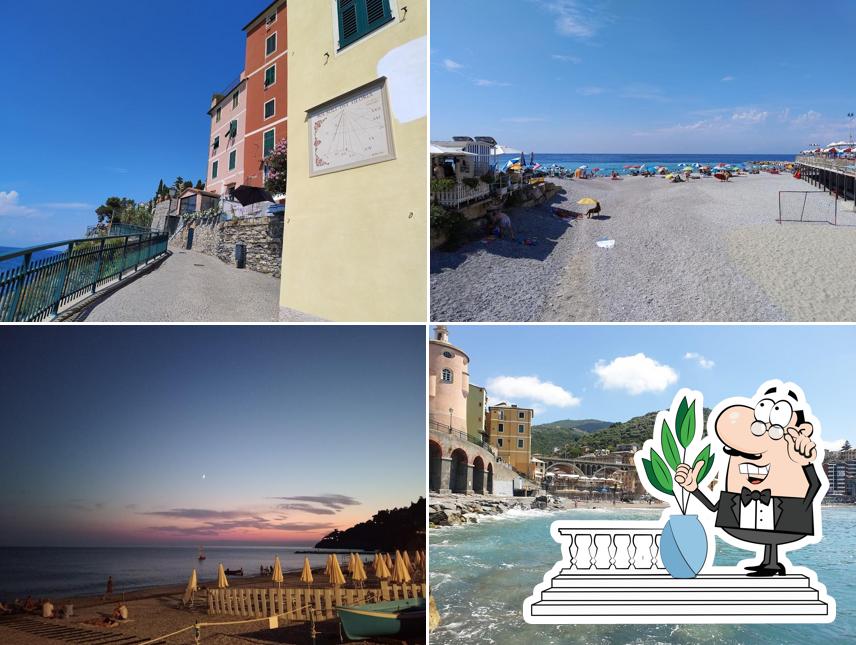 Goditi la vista dagli esterni di Sori - spiaggia libera