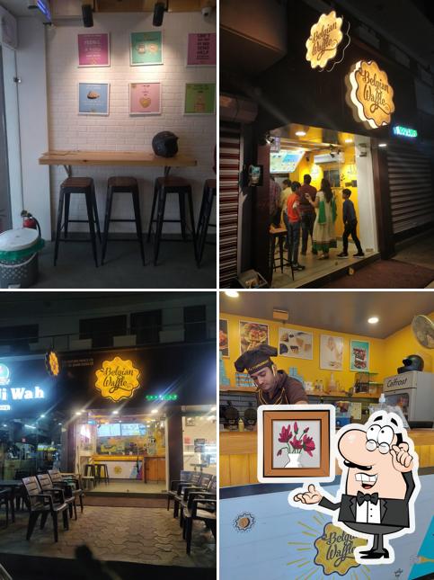 Take a seat at one of the tables at The Belgian Waffle Co Take a seat at one of the tables at The Belgian Waffle Co