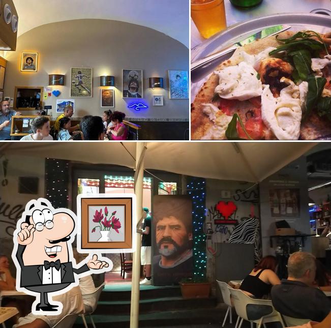 Antica Pizzeria dell'Angelo si caratterizza per la interni e cibo