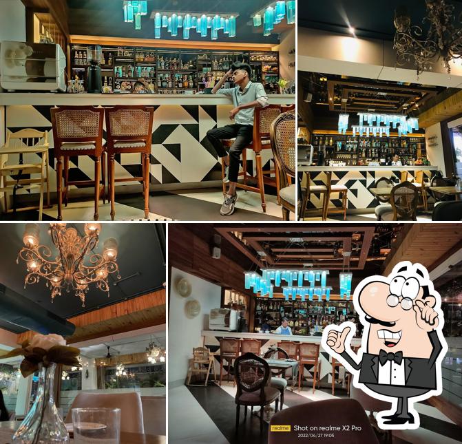 Take a seat at one of the tables at Breathe - Air Lounge & Cafe