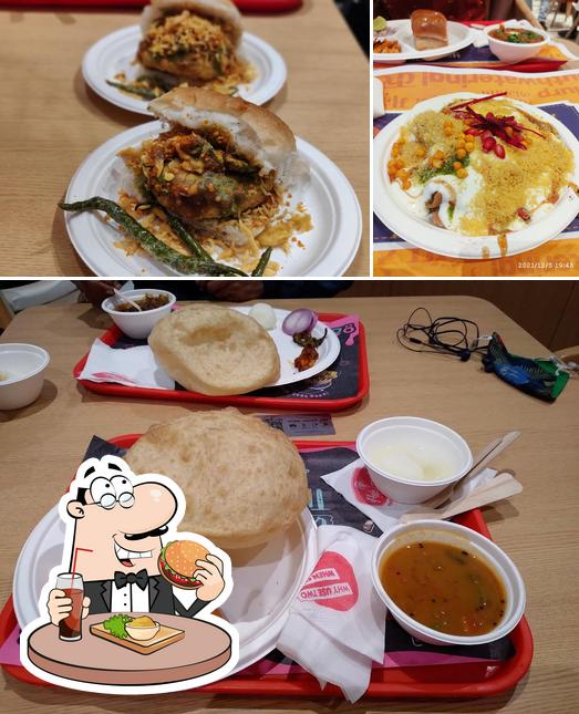 Get a burger at Haldiram's