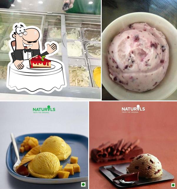 Naturals Ice Cream provides a selection of sweet dishes