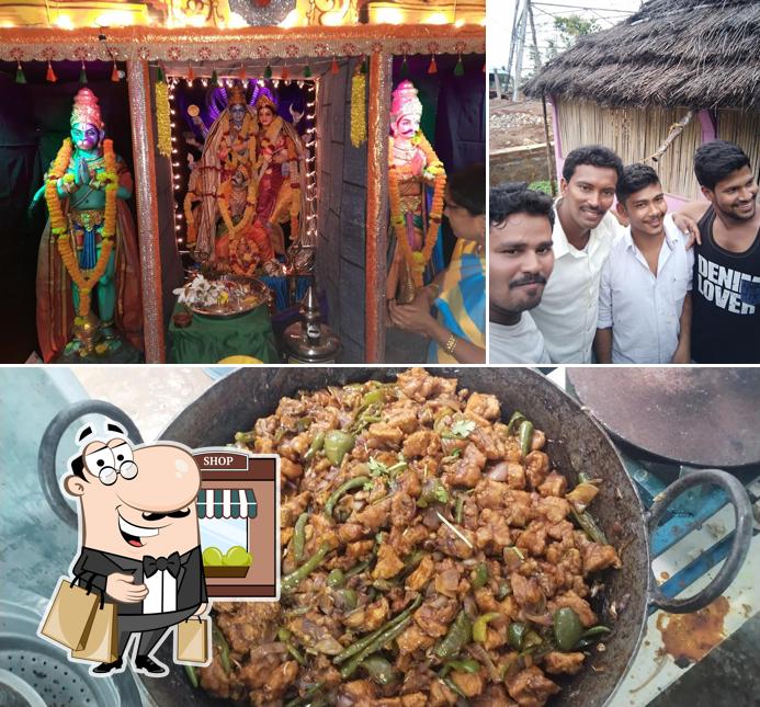 This is the picture showing exterior and food at NAIDU Biryani Point