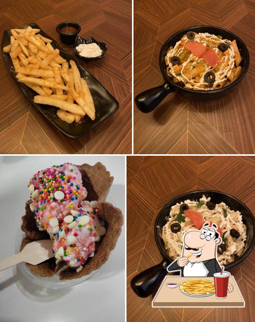 French fries at Scoops N Fun Cafe
