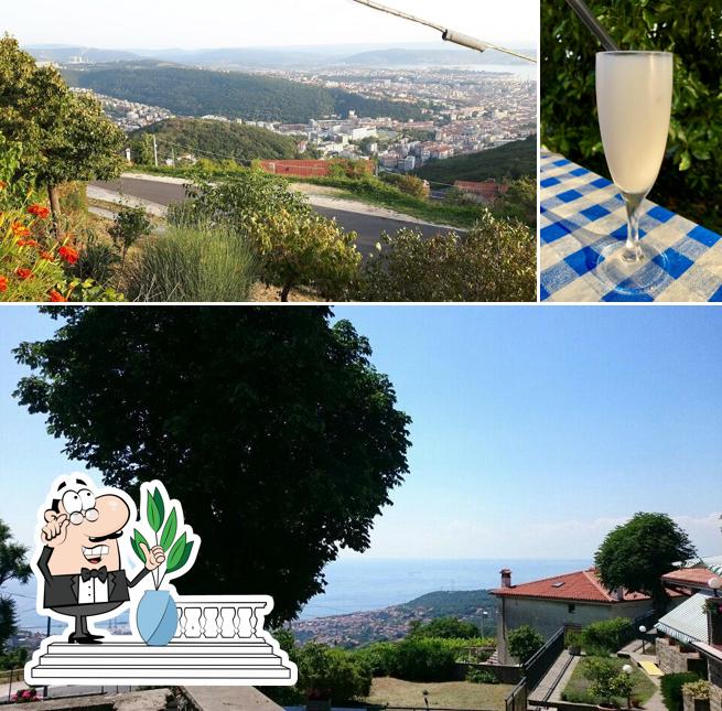 La esterno e bevanda del ristorante