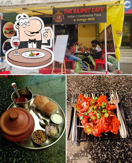 Check out the photo showing food and interior at The Rajput Cafe'