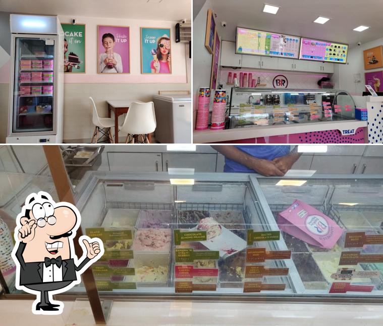 The interior of Baskin Robbins