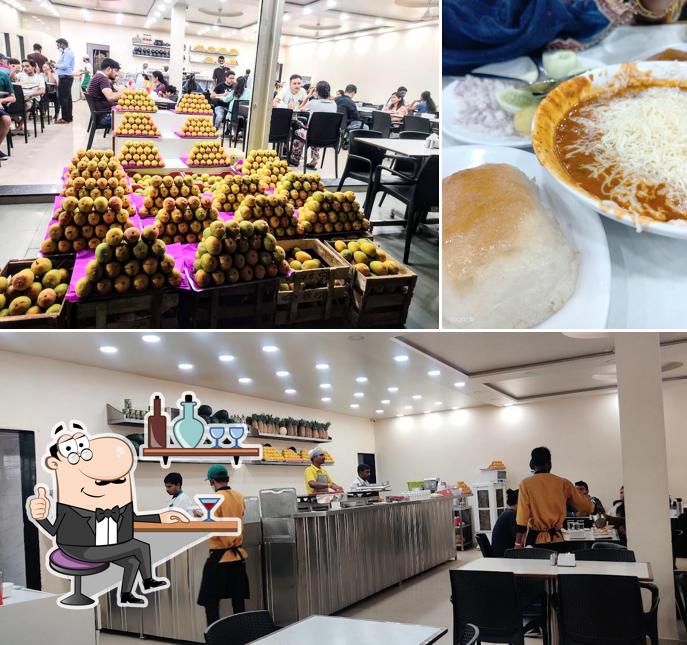 This is the picture displaying interior and food at Cream House