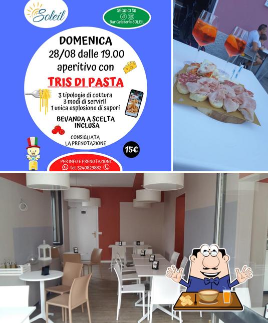 Guarda la foto che mostra la cibo e tavolo da pranzo di Bar Gelateria Soleil