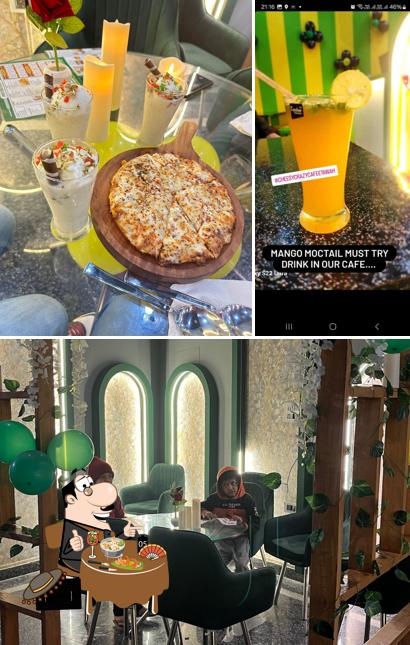 This is the image displaying food and interior at Cheesy Crazy Cafe