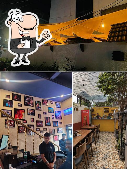 The picture of interior and exterior at Kerala Cafe