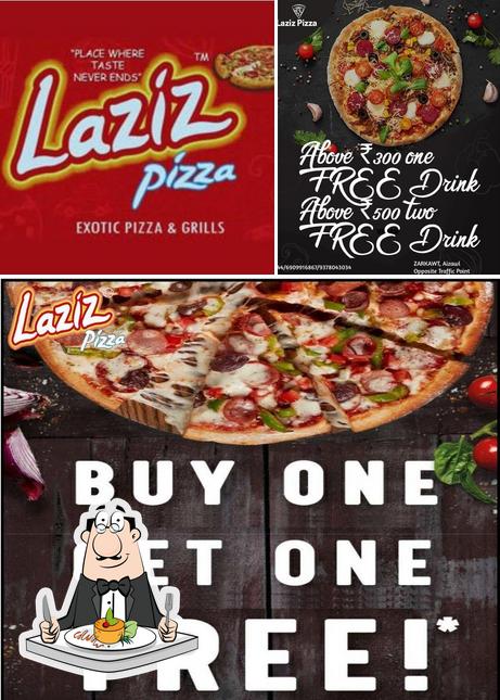 Food at Laziz Pizza