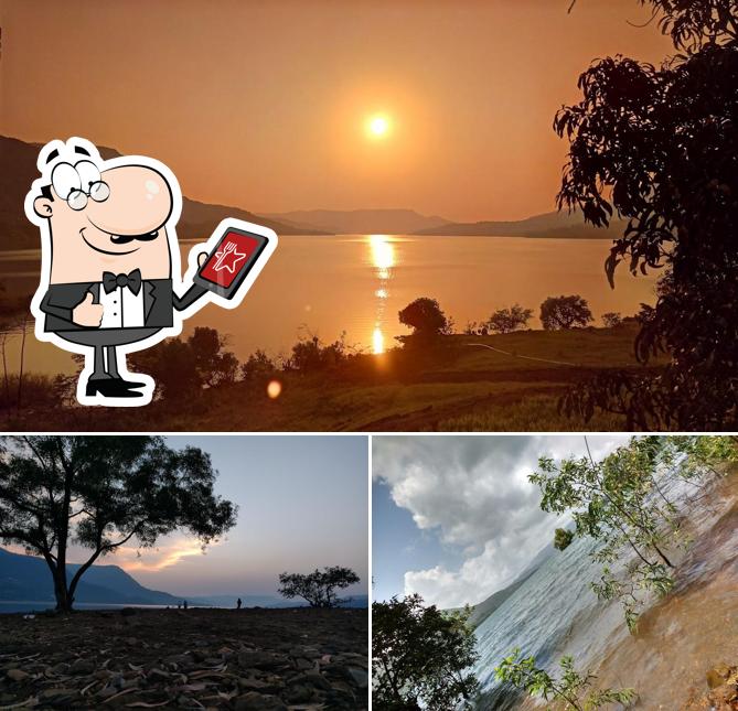 Enjoy the view outside Mulshi Lake View Restaurant