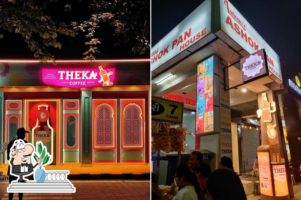 The exterior of Theka Coffee