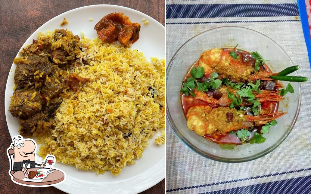 Meat dishes are served at Delish Kitchen