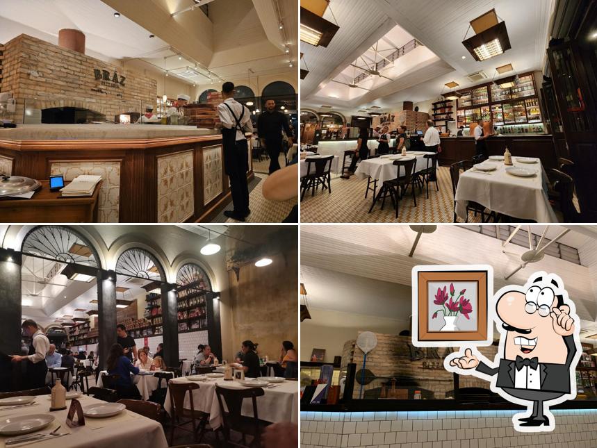 Sente em uma das mesas no Bráz Pizzaria - Pinheiros