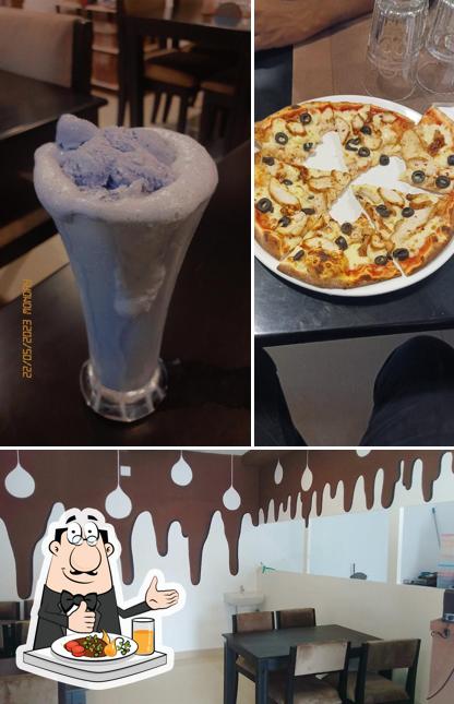 Among different things one can find food and interior at Josh pizzeria