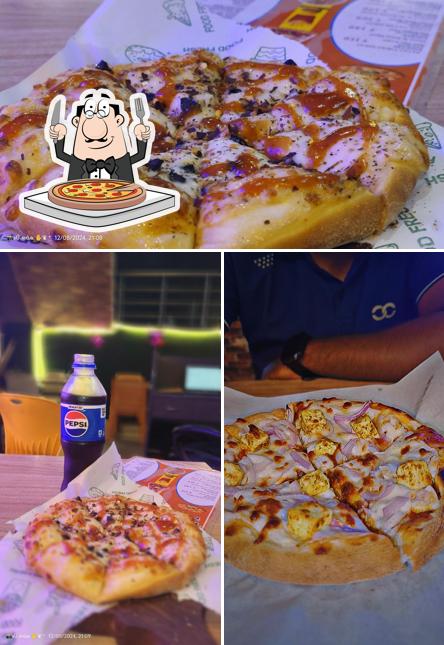 At The Pizzagreed Cafe, you can get pizza