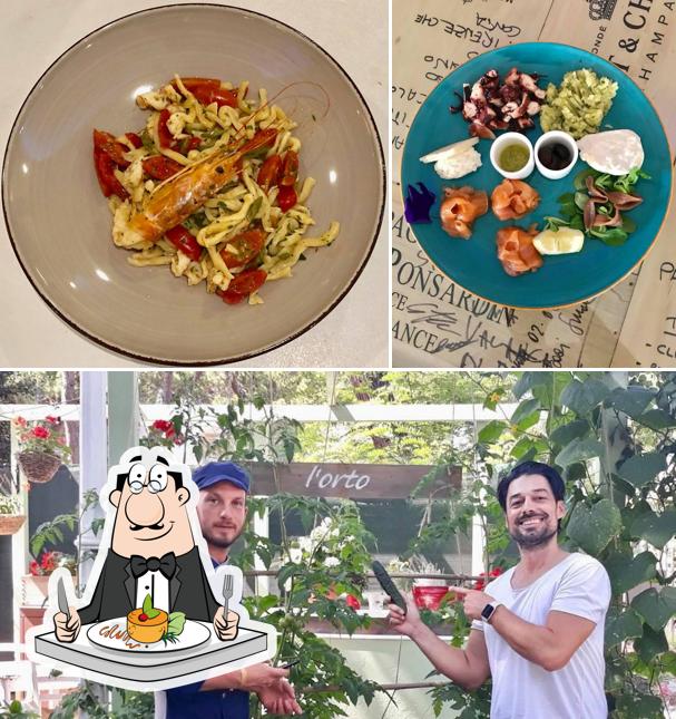 Tra le diverse cose da Ristorante Rosmarino si possono trovare la cibo e esterno