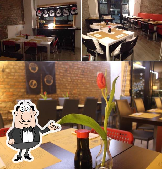 Gli interni di Sushi San Milano
