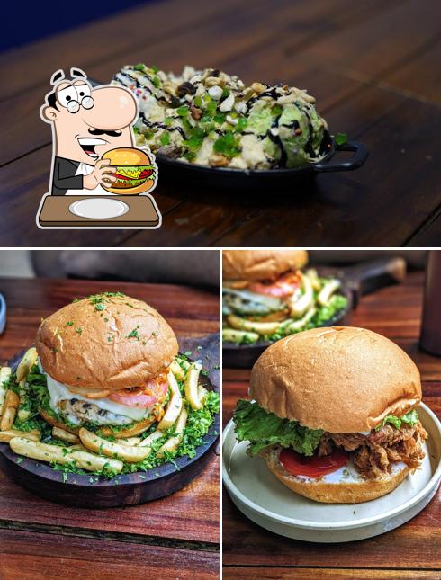 Try out a burger at De Qube restro cafe
